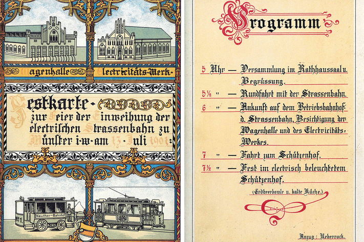 historisches Dokument zur Eröffnungsfeier