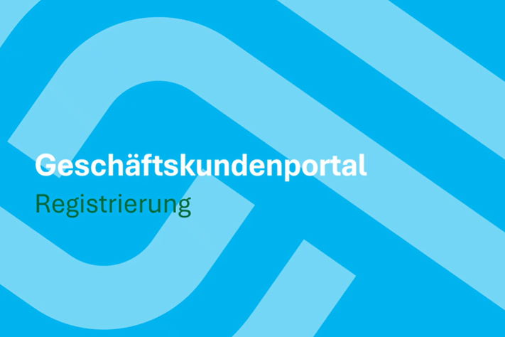 Geschäftskundenportal: Registrieren
