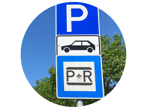 Schild von Park and Ride.