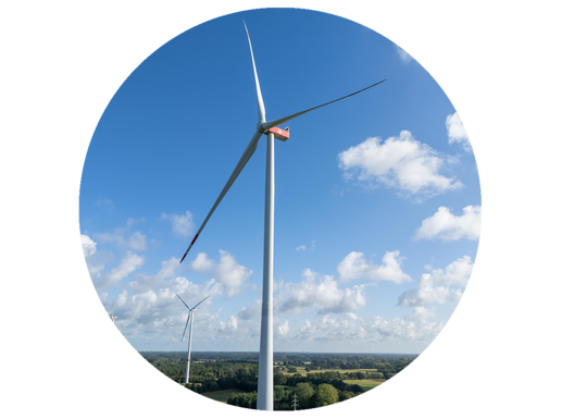Windenergieanlagen und Landschaft