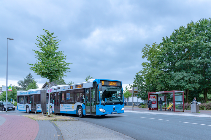 Ab Montag fahren mehr Busse der Linie 9 aus der Innenstadt über Kinderhaus bis nach Sprakel und zurück.