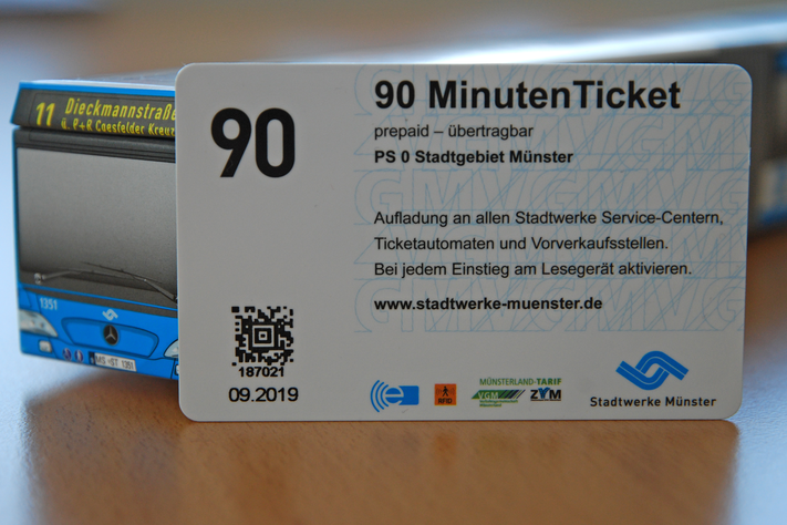 Nutzer der prepaid-Variante des 90 MinutenTickets sollten das aufgedruckte Gültig-keitsdatum unten links beachten.