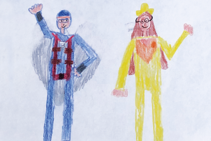 Mit Zeichnungen bedankten sich Schülerinnen und Schüler der Martinischule bei Captain Solar und Ventus da Windi für ihren lehrreichen Besuch. Mit Zeichnungen bedankten sich Schülerinnen und Schüler der Martinischule bei Captain Solar und Ventus da Windi für ihren lehrreichen Besuch.
