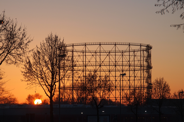 Der Gasometer am Albersloher Weg in Münster.